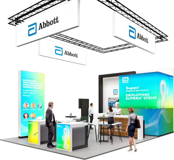 Illustration of the Abbott Booth at LINC 2023