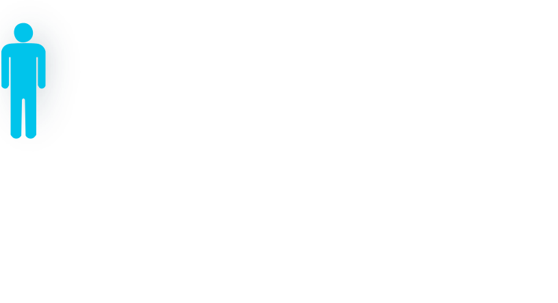 Graphic showing ten human figures. One is highlighted blue.